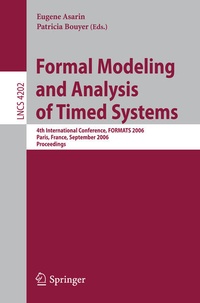 Enlarge image Cover: Formal Modeling and Analysis of Timed Systems - Springer