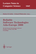Cover: Reliable Software Technologies Ada-Europe 2000 - Springer