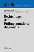 Cover: Rechtsfragen der Pr&auml;implantationsdiagnostik - Springer