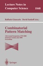 Cover: Combinatorial Pattern Matching - Springer