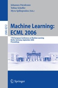 Cover: Machine Learning: ECML 2006 - Springer