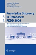 Cover: Knowledge Discovery in Databases: PKDD 2006 - Springer