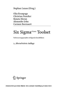 Abbildung von: Six Sigma+Lean Toolset - Springer