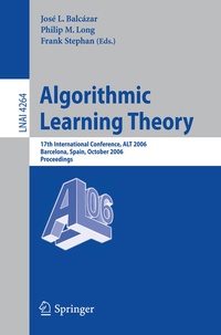 Enlarge image Cover: Algorithmic Learning Theory - Springer