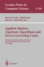 Cover: Applied Algebra, Algebraic Algorithms and Error-Correcting Codes - Springer