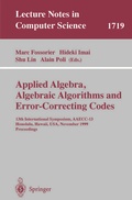 Cover: Applied Algebra, Algebraic Algorithms and Error-Correcting Codes - Springer