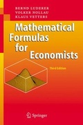 Cover: Mathematical Formulas for Economists - Springer