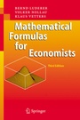 Cover: Mathematical Formulas for Economists - Springer