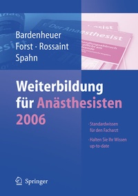 Abbildung von: Weiterbildung für Anästhesisten 2006 - Springer
