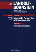 Cover: Inorganic Radicals, Metal Complexes and Nonconjugated Carbon Centered Radicals - Springer
