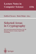 Cover: Selected Areas in Cryptography - Springer