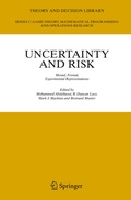 Cover: Uncertainty and Risk - Springer
