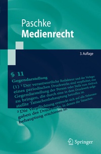 Abbildung von: Medienrecht - Springer