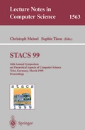 Cover: STACS 99 - Springer