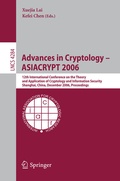 Cover: Advances in Cryptology -- ASIACRYPT 2006 - Springer