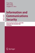 Cover: Information and Communications Security - Springer