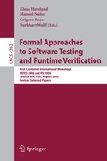 Cover: Formal Approaches to Software Testing and Runtime Verification - Springer