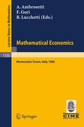 Cover: Mathematical Economics - Springer