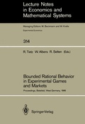 Cover: Bounded Rational Behavior in Experimental Games and Markets - Springer