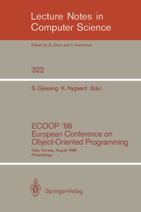 Enlarge image Cover: ECOOP '88 European Conference on Object-Oriented Programming - Springer