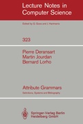 Cover: Attribute Grammars - Springer