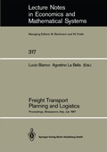 Cover: Freight Transport Planning and Logistics - Springer