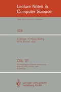 Cover: CSL '87 - Springer