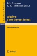 Cover: Algebra. Some Current Trends - Springer