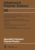Cover: Speciality Polymers/Polymer Physics - Springer
