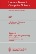 Cover: Algebraic and Logic Programming - Springer