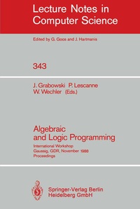 Enlarge image Cover: Algebraic and Logic Programming - Springer
