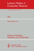 Cover: Software Reliability Modelling and Identification - Springer