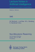 Cover: Non-Monotonic Reasoning - Springer