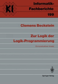 Enlarge image Cover: Zur Logik der Logik-Programmierung - Springer