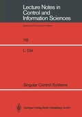 Cover: Singular Control Systems - Springer