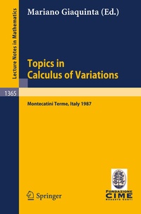 Abbildung von: Topics in Calculus of Variations - Springer