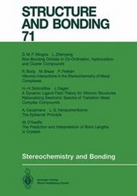 Enlarge image Cover: Stereochemistry and Bonding - Springer