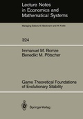 Cover: Game Theoretical Foundations of Evolutionary Stability - Springer