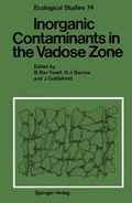 Cover: Inorganic Contaminants in the Vadose Zone - Springer