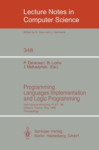 Enlarge image Cover: Programming Languages Implementation and Logic Programming - Springer