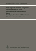 Cover: L&ouml;sungsheft zu den Aufgaben der vierten Auflage des Buches - Springer
