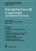 Cover: 106. Kongre&szlig; der Deutschen Gesellschaft f&uuml;r Chirurgie M&uuml;nchen, 29. M&auml;rz - 1. April 1989 - Springer