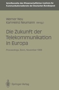 Cover: Die Zukunft der Telekommunikation in Europa - Springer