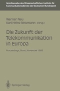 Cover: Die Zukunft der Telekommunikation in Europa - Springer