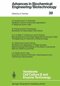 Enlarge image Cover: Vertebrate Cell Culture II and Enzyme Technology - Springer