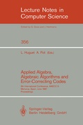 Cover: Applied Algebra, Algebraic Algorithms and Error-Correcting Codes - Springer