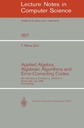 Cover: Applied Algebra, Algebraic Algorithms and Error-Correcting Codes - Springer