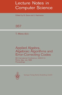 Abbildung von: Applied Algebra, Algebraic Algorithms and Error-Correcting Codes - Springer