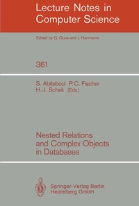 Enlarge image Cover: Nested Relations and Complex Objects in Databases - Springer