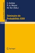 Cover: Seminaire de Probabilites XXIII - Springer